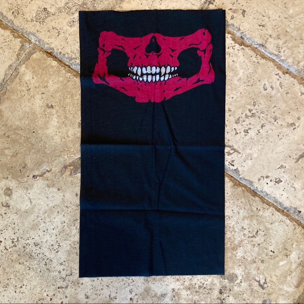 New Pink Skull Face Neck Gaiter / Face Mask